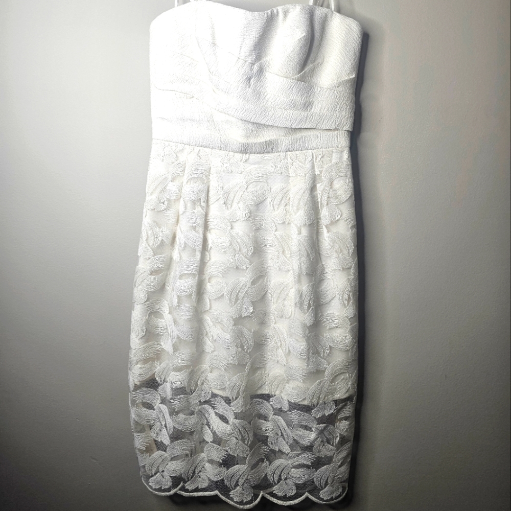 BCBG MaxAzria: Adrianna Strapless Lace Mini Dress NWT! All Adjustable! NWT!! - Picture 1 of 8